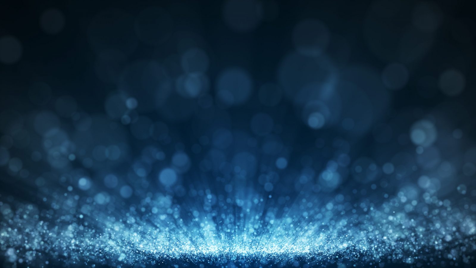 Dark blue and glow dust particle abstract background, Light ray shine beam effect.
