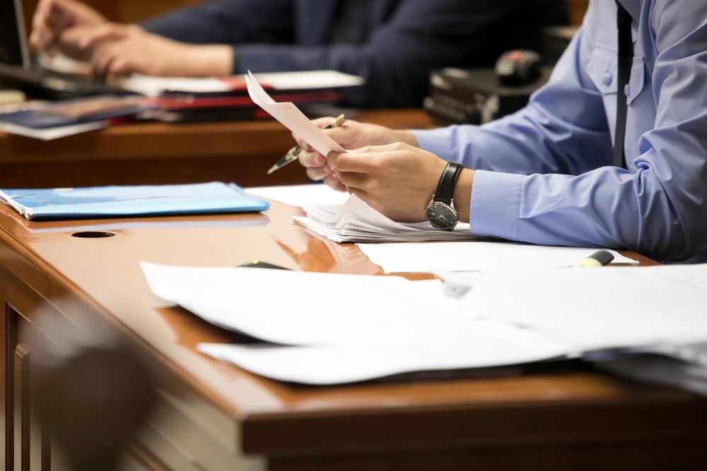 trial in the courtroom of the Russian Federation
