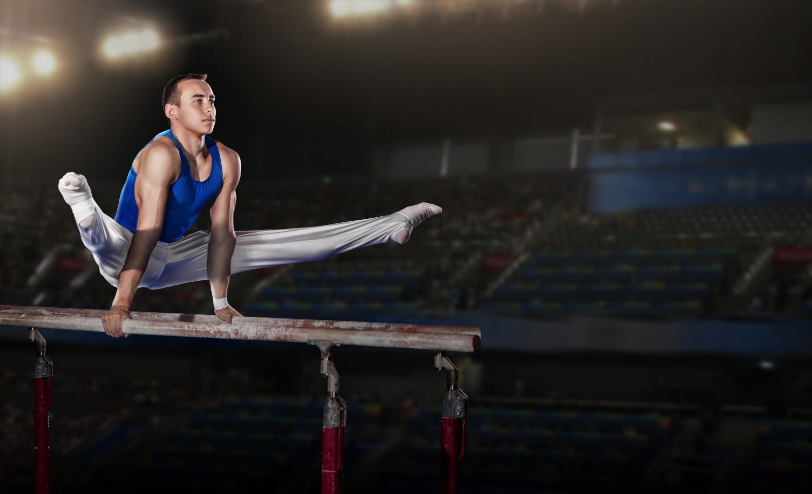 portrait of young man gymnasts
