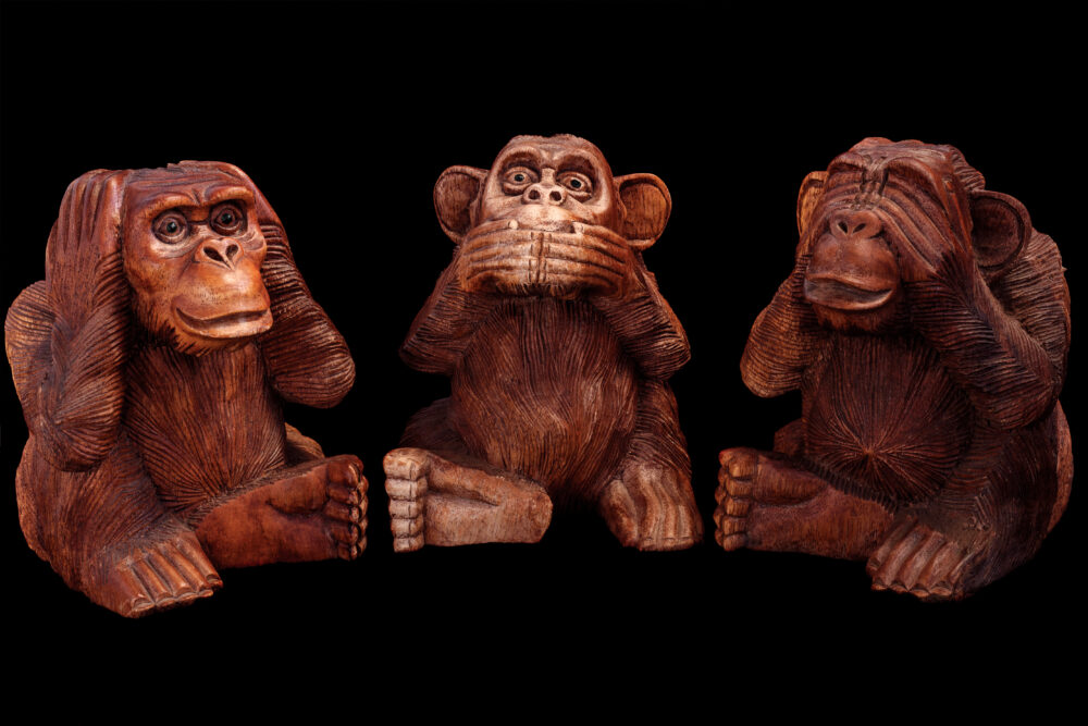 three wise monkeys