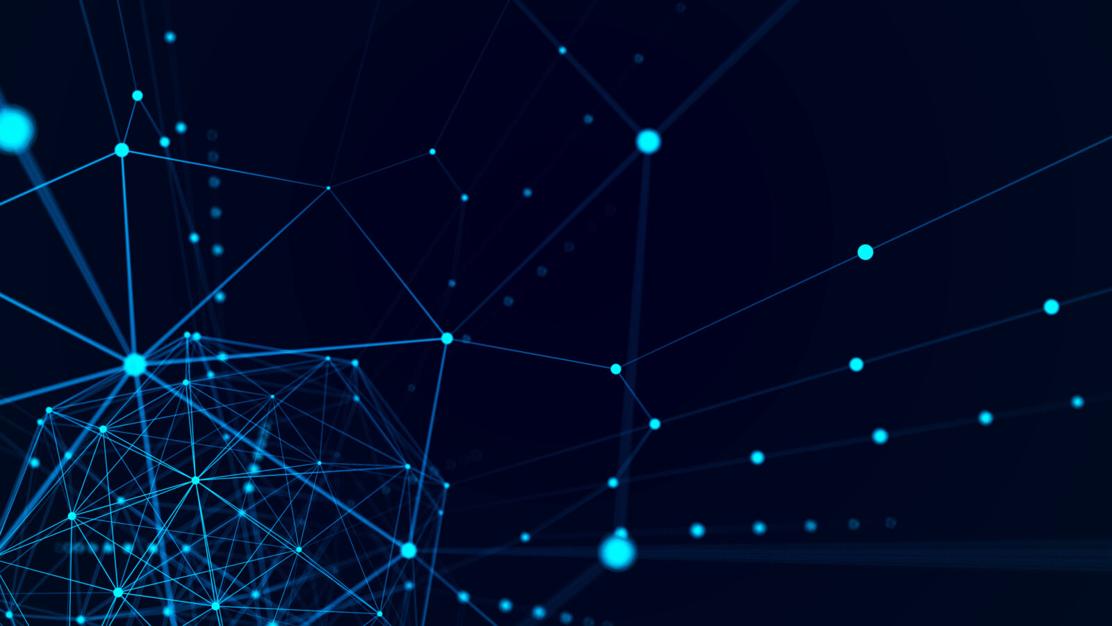 Sphere with connecting points. Global Connection Technology. The accumulation of information. 3D rendering.