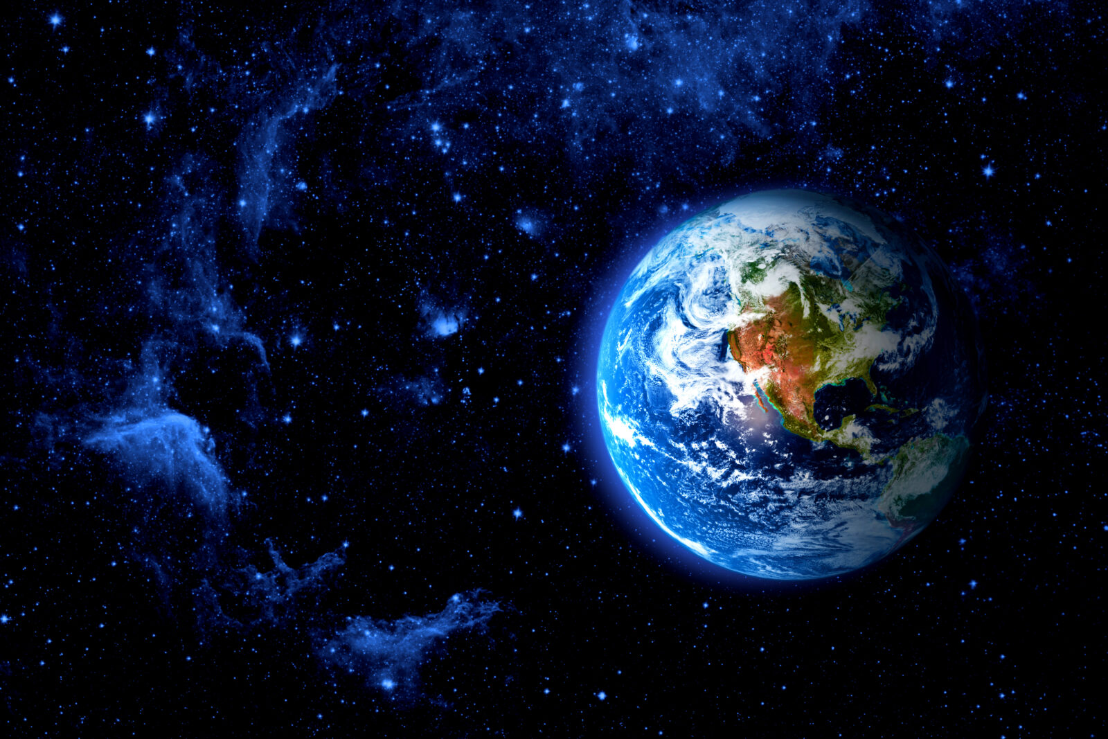 View of the earth from the moon.